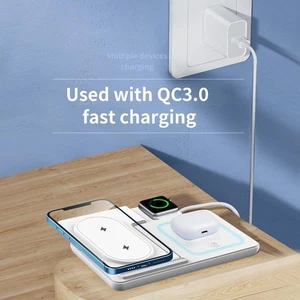 Foldable 3-in-1 Magnetic Wireless Charging Station For Apple 16 15❀ watch K2S2 - Picture 1 of 14