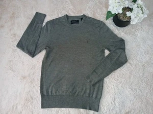 ALLSAINTS Mode Merino Wool Crewneck Sweater Long Sleeve Men's Size Small  - Picture 1 of 12