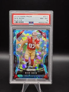 Nick Bosa Rookie /99 - 2019 Prizm, Blue Cracked Ice Prizm #311 - PSA 8 - Bild 1 von 2