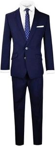 Black n Bianco Signature Boys' Slim Fit Suit Complete Outfit, Navy Size 14 - Picture 1 of 2