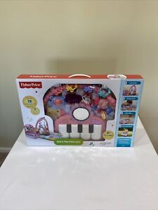 Fisher-Price Deluxe Kick and Play Piano Gym Learning Play Mat Pink New In Box