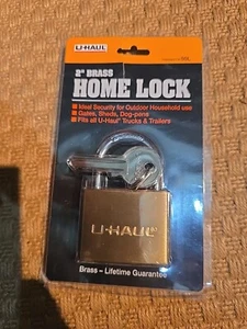 U-Haul 2" Brass Home Lock 6-pack 50L NEW HEAVY DUTY SECURITY LOCK STORAGE LOCK - Picture 1 of 3
