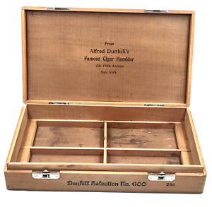 Vintage Dunhill Display Zigarrenbox leer aus Dunhills in New York Tabak