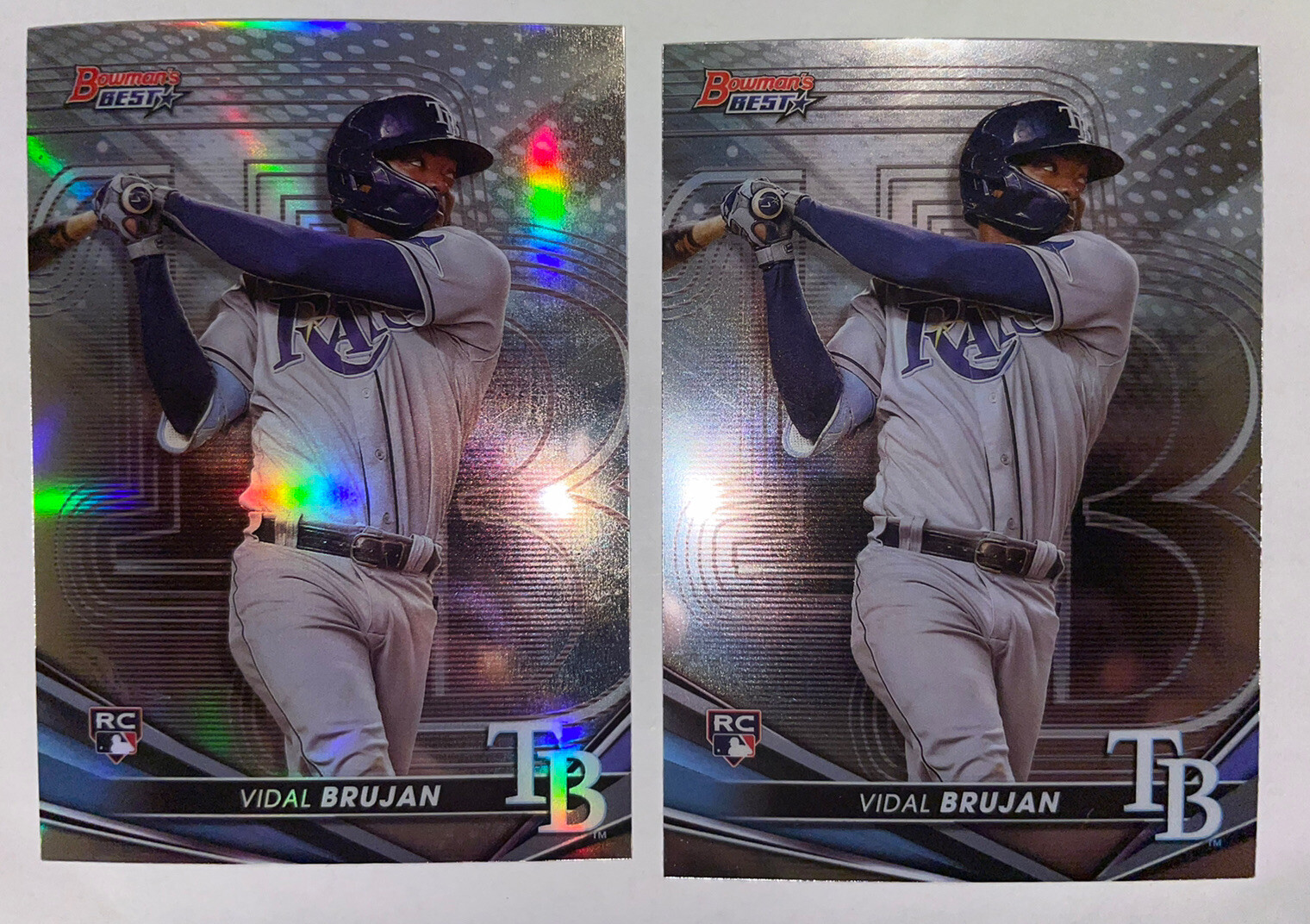 2022 Bowman’s Best Vidal Brujan Rookie Refractor RC Tampa Bay Rays 55