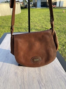 Borsa a tracolla Phillipe vintage in pelle marrone - Foto 1 di 9