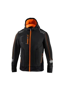 Giacca da lavoro Tech Softshell SPARCO arancione nero cappuccio removibile ✔️ - Picture 1 of 6