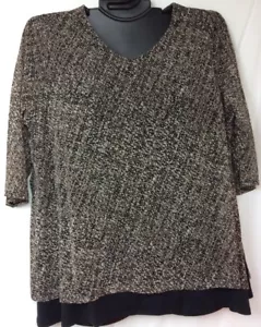 Catherine's Plus & Petite Knit Top Polyester Spandex Animal Print New NWOT - Picture 1 of 12