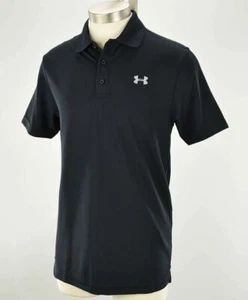 UNDER ARMOUR Mens Black PERFORMANCE Loose Fit Stretch Polo Shirt SMALL NWT - Picture 1 of 2