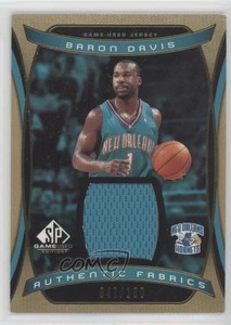 2004-05 SP Game Used Authentic Fabrics Gold /100 Baron Davis #AF-BD