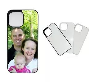 Custodia telefono personalizzata PERSONALIZZATA cover laterale gomma silicone per iPhone 13 14 15 - Foto 1 di 6