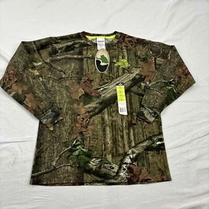 Mossy Oak Unisex Long Sleeve Camo Shirt Youth Large Hunting Crew Neck New - Picture 1 of 10