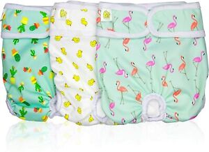 Reusable Dog Nappies/Diapers Sanitary Wrap 3-Pack Size SMALL  BNIP