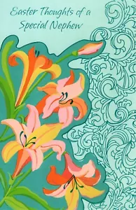 Happy Easter Special Nephew Springtime Yellow Flower Flowers Theme Card - Bild 1 von 3