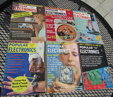 Popular Electronics Lot of 6 Vintage Magazines, 1961-1964, Fun Ads, Good Cond