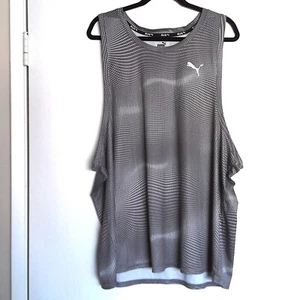 Puma Herren Run Tank Top Logo Stretch grau & weiß EUC Gr. XXL - Bild 1 von 3