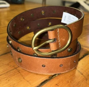 Lucky Brand Studded Brown Leather Women's Belt Size Small, NEW with Tag! - Picture 1 of 10