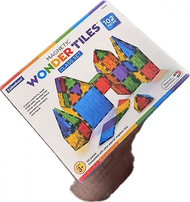 NEW in Box Lakeshore Wonder Tiles 102-Piece Clear Colors Magnetic Building Tiles - Image 1 of 4