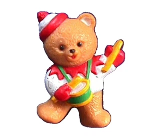 Hallmark MAGNETE Natale Vintage ORSO BATTERISTA Frigorifero Vacanze - Foto 1 di 2