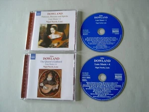 DOWLAND Lute Music 1 & 4: The Queen's Galliard Nigel North 2 CD albums - Picture 1 of 1