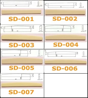 Guitar Saddle Bridge for Acoustic, Classical and Folk full range - Image 1 of 4