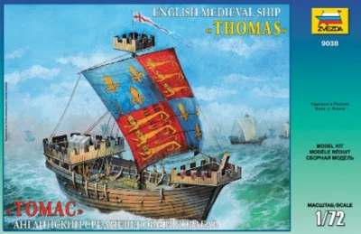 Modellino nave medioevale 1/72 English Medieval Ship Thomas ZVEZDA ZS9038 - Immagine 1 di 3