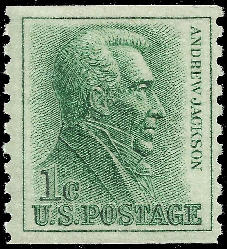 Scott 1225, the 1963 1¢ Jackson Coil Single - Mint, Never Hinged - Untagged - Image 1 of 1