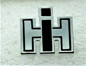 IH International Harvester Farm Equip Trucker Hat Lapel Pin NOS 1990s Silvertone - Picture 1 of 4