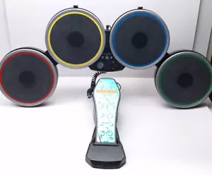 Harmonix Rock Band Wireless Drum XBDMS2 Xbox 360 w/ Pedal Only - Picture 1 of 4