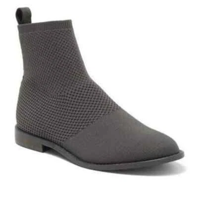 Nuevo botín calcetín tejido elástico gris grafito EILEEN FISHER para mujer 6,5 Jude mínimo Foto 1 de 4