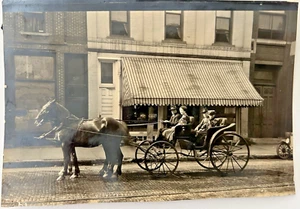 BOSTON MASSACHUSETTS c1910s Original Photograph Horse & Carriage Trolley Rail 3F - Picture 1 of 5