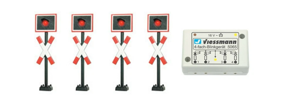 viessmann H0  Andreaskreuze, Bahnübergang EBÜT 80 Neu u.OVP - Bild 1 von 1