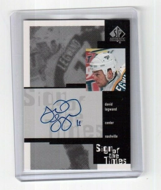 1999-00 SP Authentic Sign Of The Times DL David Legwand Nashville Predators - Image 1 of 2