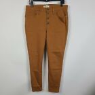 Madewell 9" Mid Rise Skinny Womens Brown Wash Jeans Size 30