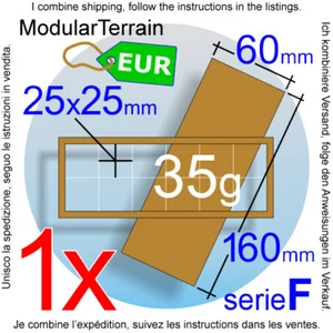1x MDF Movement Tray 6x2 2x6 (F 0mm) 25mm Square Base War Hammer 40k Wargames - Imagen 1 de 7