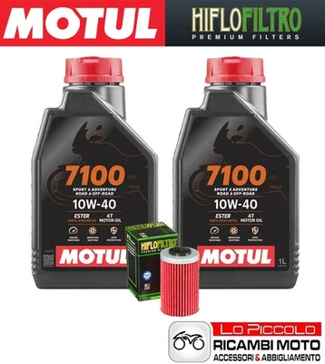 Kit Tagliando 2 OLIO [MOTUL] 7100 10w40 + FILTRO Ktm RC 390 4T 2017 2018 Foto 1 de 4