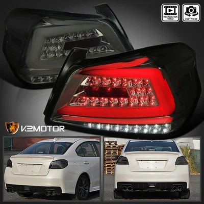 Fits 2015-2021 Subaru WRX STI Smoke LED Sequential Signal Bar Tail Lights Lamps Foto 1 de 4