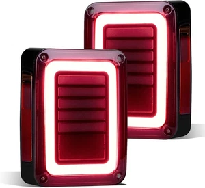 Upgraded 07-18 LED Tail Lights, Wrangler Smoked Lights - Picture 1 of 9