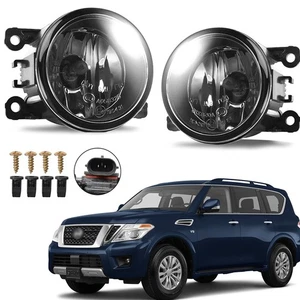 New Pair Fog Lights For Nissan Armada Exclusive Platinum Reserve SL SV 2017-2020 - Picture 1 of 13