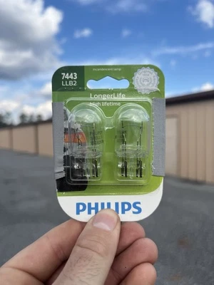 Philips освещение упаковка из 2 LongerLife миниатюрные лампы 7443LLB2 13,5 В / 5,4 Вт новый! - Изображение 1 из 2
