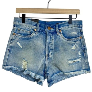 BLANKNYC Light Wash Button-Fly Mid-Rise Distressed Denim Shorts Size 26 NEW! - Picture 1 of 8
