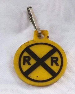 1970's Ad Advertisement Operation Lifesaver Railroad Crossing Symbol Clip/ Charm - Picture 1 of 5
