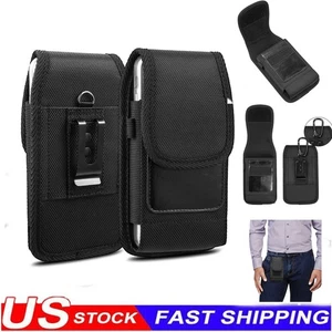 For iPhone 15 14 13 12 11 Pro Max/Plus Case Nylon Belt Clip Holster Pouch Bag US - Picture 1 of 22