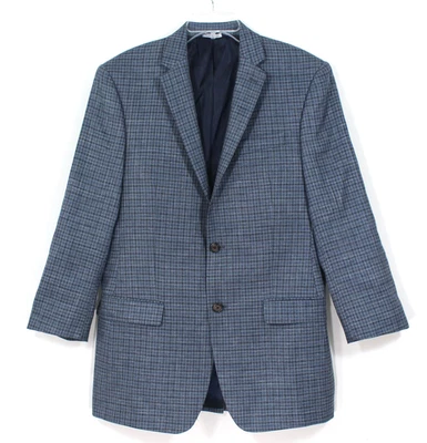 Blazer Ralph Lauren Lana Seda y Lino Cuadros Hecho en Unión Canadá Azul Para Hombre 40L Foto 1 de 4