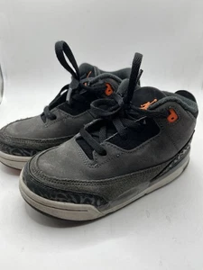Nike Kids Air Jordan 3 Retro DM0968-080 Gray Lace-Up Sneaker Shoes Size 9C - Picture 1 of 5