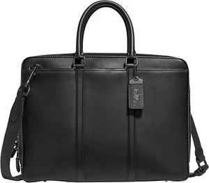 Coach Metropolitan schmale kurze Laptoptasche ji/anthrazit handschuhgegerbtes Leder neu mit Etikett - Bild 1 von 5