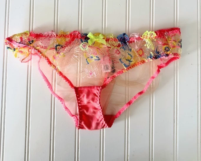 Agent Provocateur Zuri нижнее белье белье белье сетки розовый вышитый цветочный размер 5 - Изображение 1 из 4