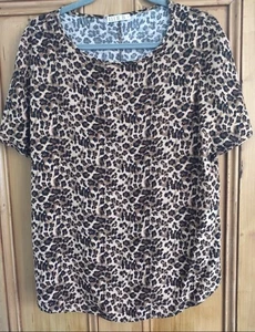 Animal Print Top Size 14 Vgc - Picture 1 of 4