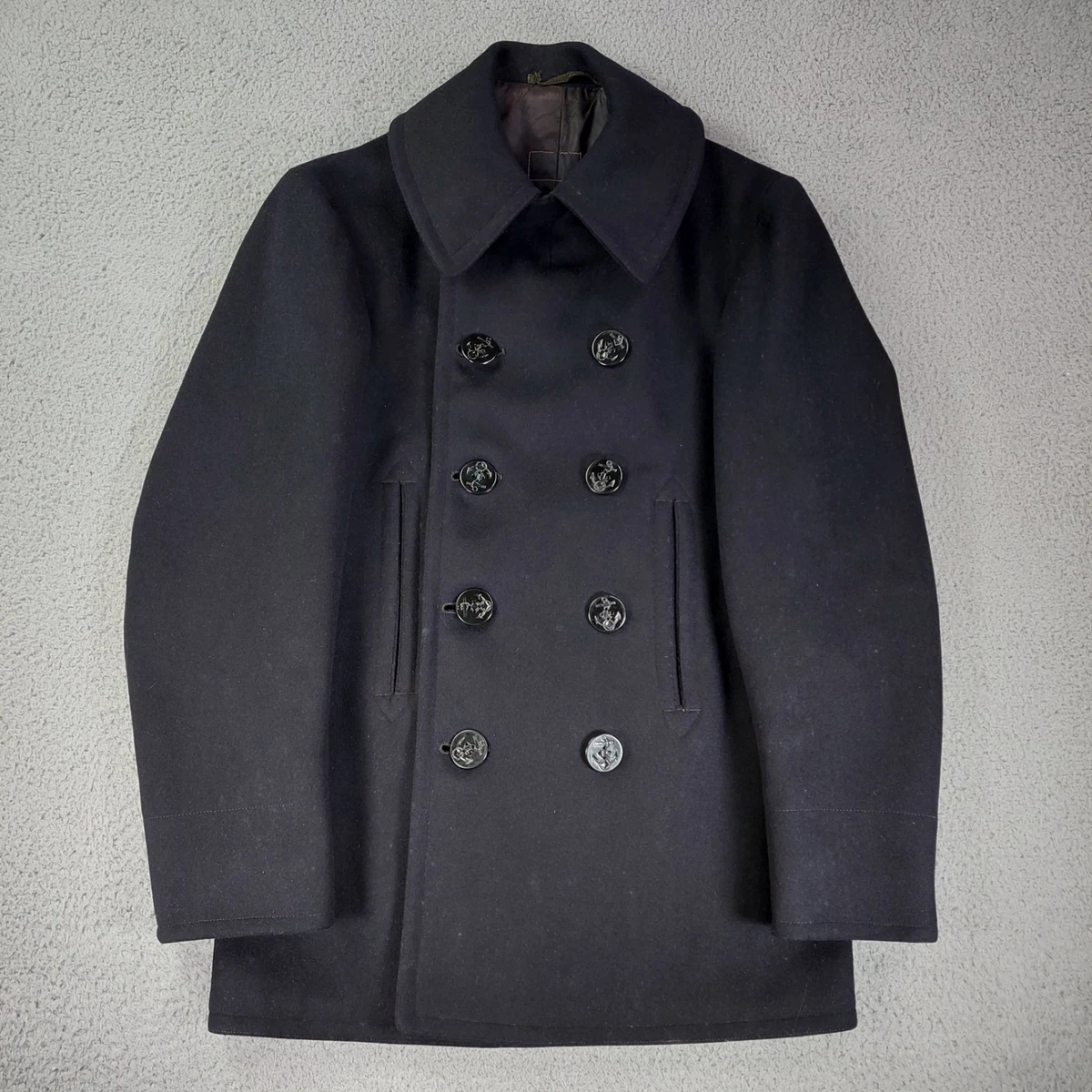 Vintage Navy Pea Coat In Original Ww2 Collectible Us Uniforms for