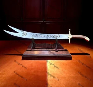 Espada Zulfiqar Personalizada Árabe Turca Hecha a Mano Espadas Imam Ali Batalla Islámica GF - Imagen 1 de 3