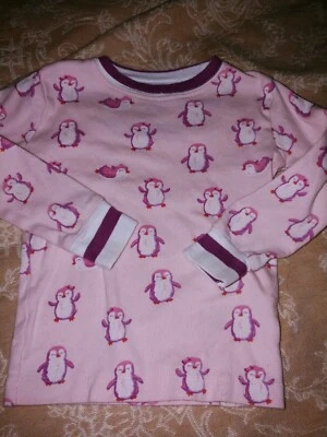 Hatley Girls talla Top de pijama 2T Pink Penguin. Adorable, gran calidad Foto 1 de 4